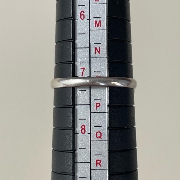 Vintage stamped sterling silver & polished stone triangle ring sz 7-7.25 - Picture 12 of 16